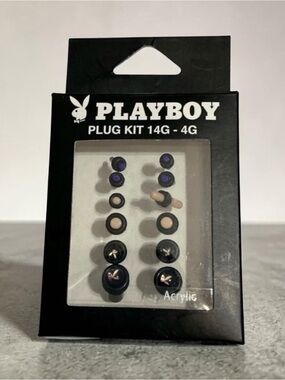 Playboy 14 Gauge to 4 Gauge Acrylic Plug Kit